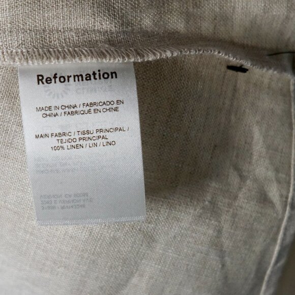 NEW Reformation Silas Linen Skirt - Size 4 Oatmeal - Picture 7 of 10